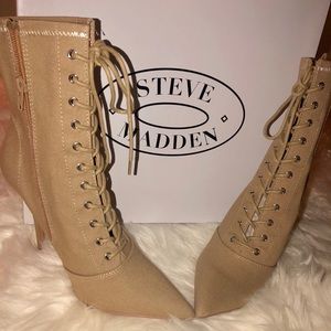 Steve Madden Lace Up Bootie Khaki